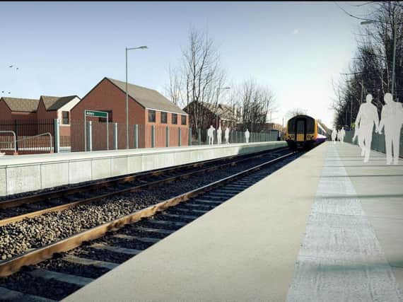 An artists impression of how a re-opened Askern Station may look